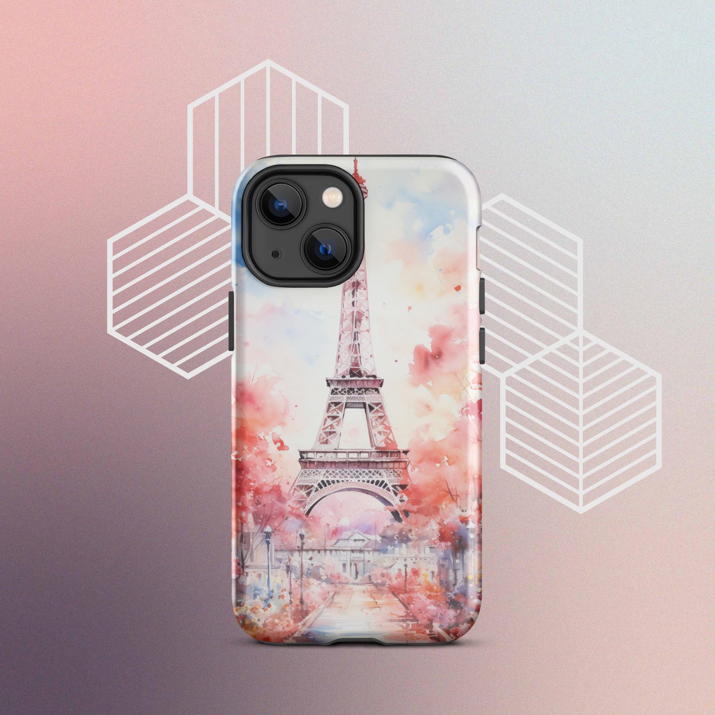 Watercolor Paris Dream Tough Case, Shockproof Phone Case,Cool Designed Phone Cases, Pocket-friendly