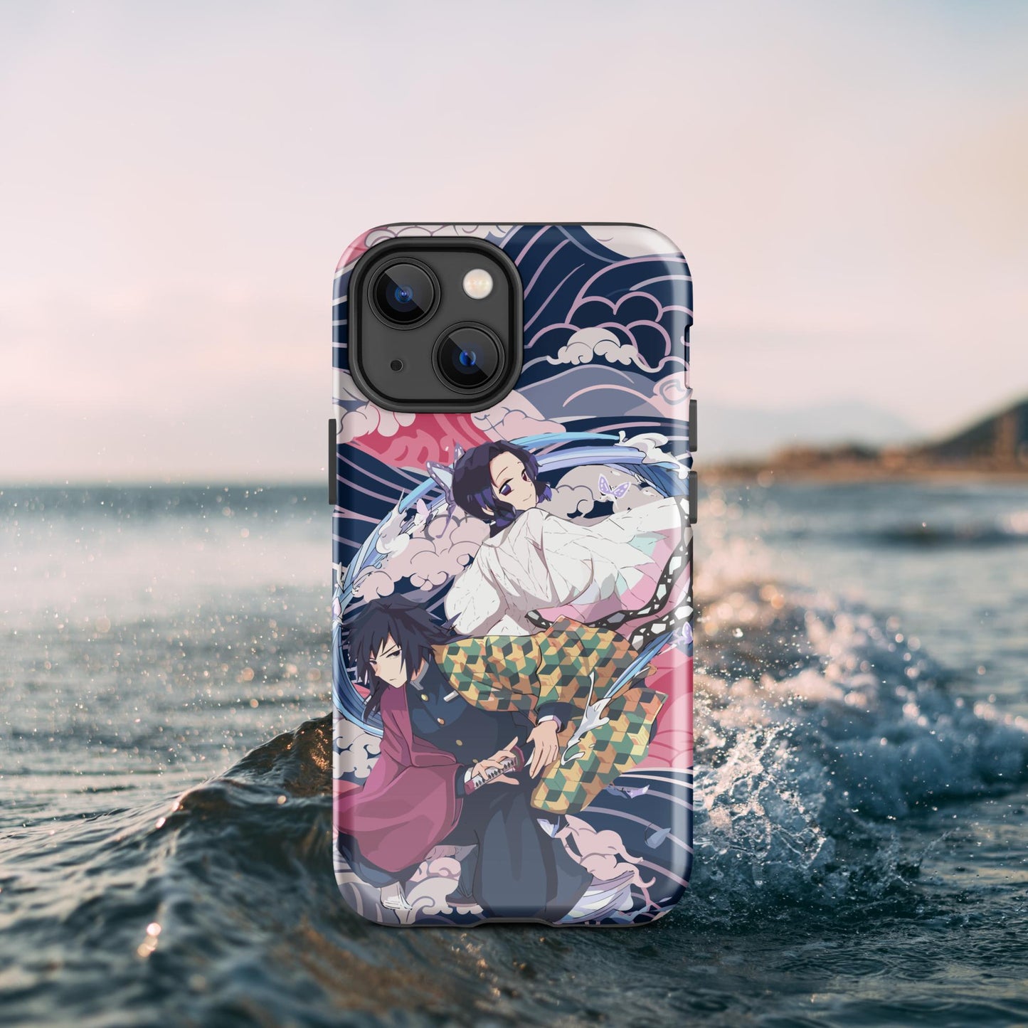 Shinobu Kocho & Giyu Tomioka Tough Case for iPhone® Shockproof Phone Case, Anime Designed Phone Cases, Pocket-friendly