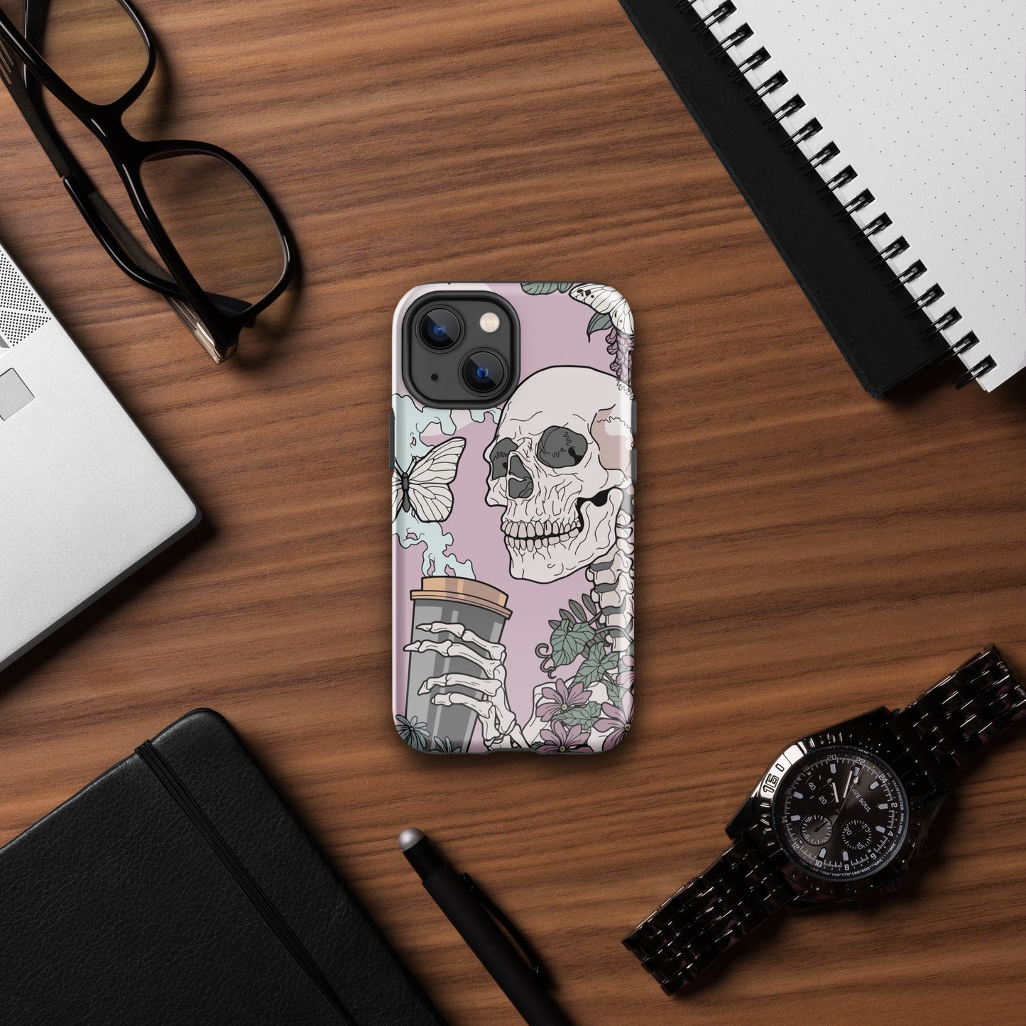 I'm Dead Without My Coffee Tough Case for iPhone®, Shockproof Phone Case, Anime Designed Phone Cases, Pocket-friendly