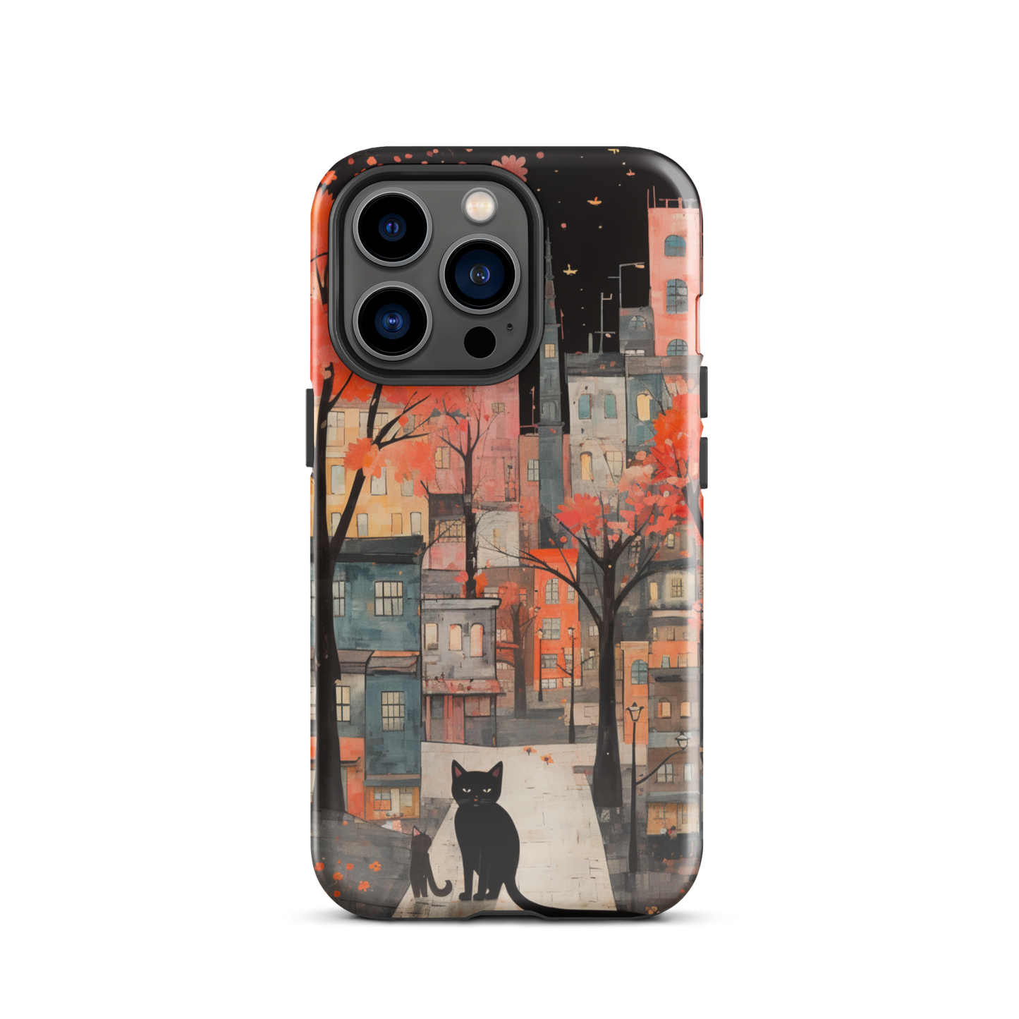 Cat In The Night Tough Case, Shockproof Phone Case,Cool Designed Phone Cases, Pocket-friendly