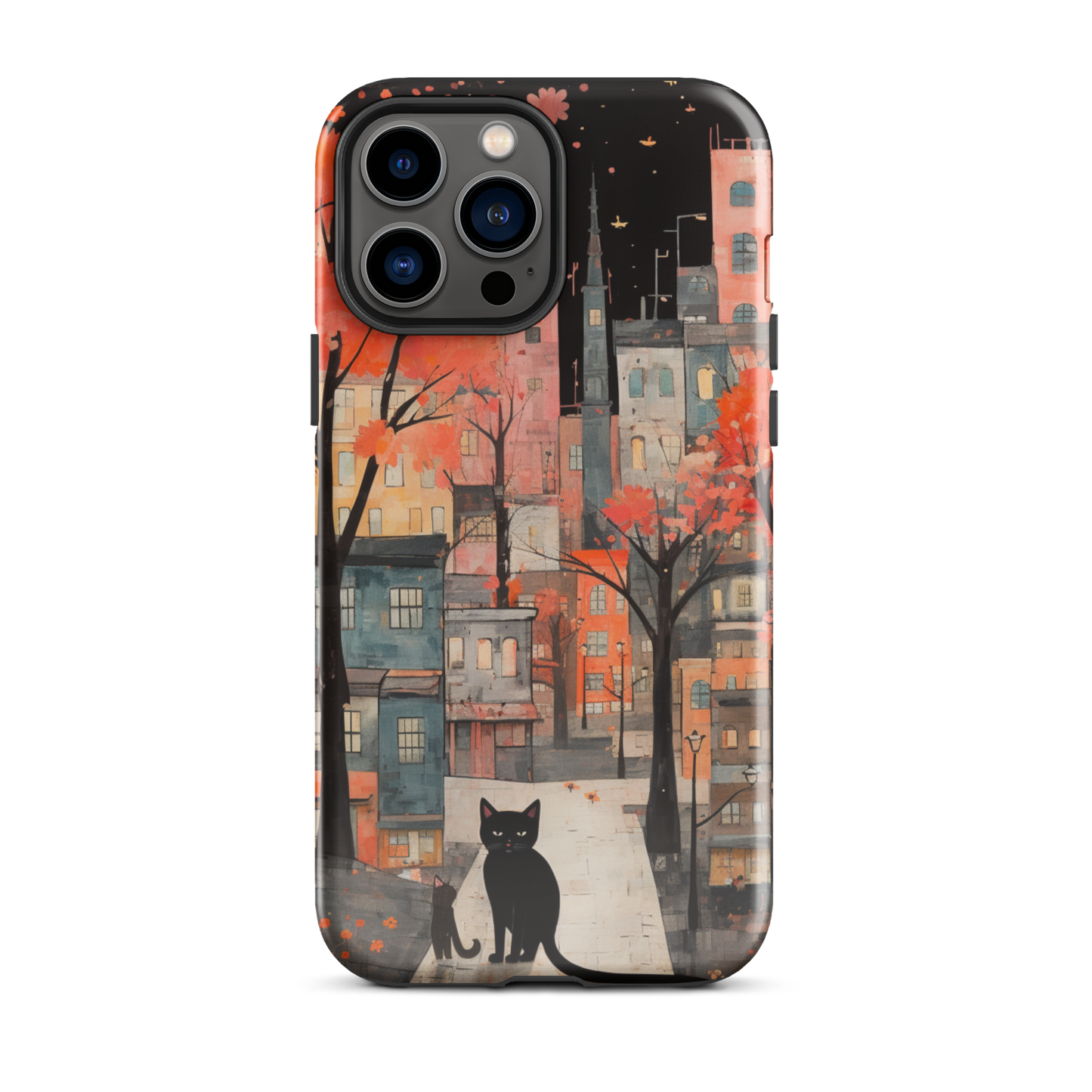 Cat In The Night Tough Case, Shockproof Phone Case,Cool Designed Phone Cases, Pocket-friendly