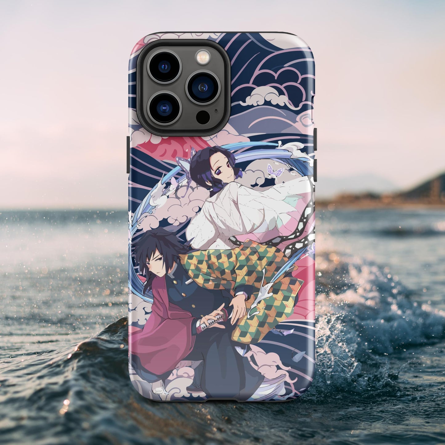 Shinobu Kocho & Giyu Tomioka Tough Case for iPhone® Shockproof Phone Case, Anime Designed Phone Cases, Pocket-friendly