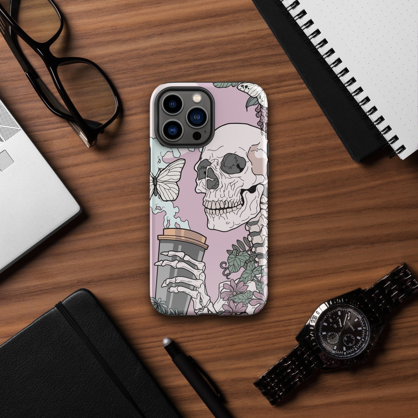 I'm Dead Without My Coffee Tough Case for iPhone®, Shockproof Phone Case, Anime Designed Phone Cases, Pocket-friendly