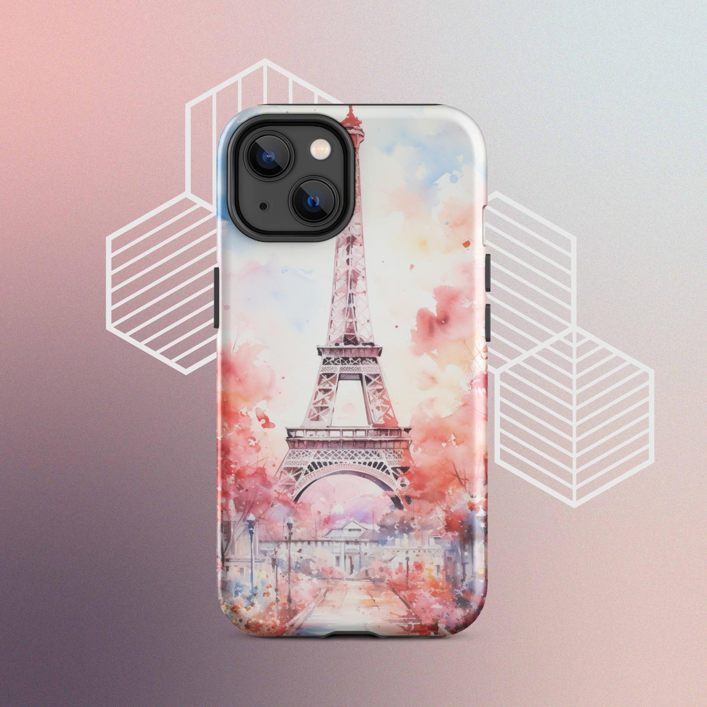 Watercolor Paris Dream Tough Case, Shockproof Phone Case,Cool Designed Phone Cases, Pocket-friendly