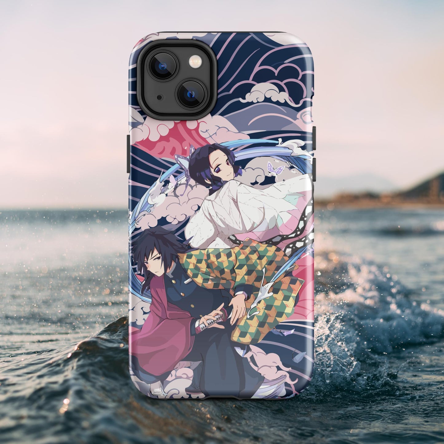 Shinobu Kocho & Giyu Tomioka Tough Case for iPhone® Shockproof Phone Case, Anime Designed Phone Cases, Pocket-friendly