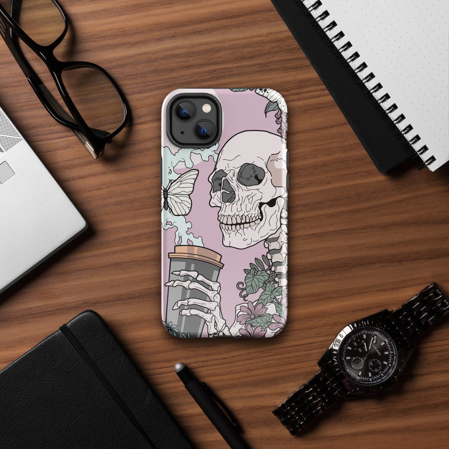 I'm Dead Without My Coffee Tough Case for iPhone®, Shockproof Phone Case, Anime Designed Phone Cases, Pocket-friendly