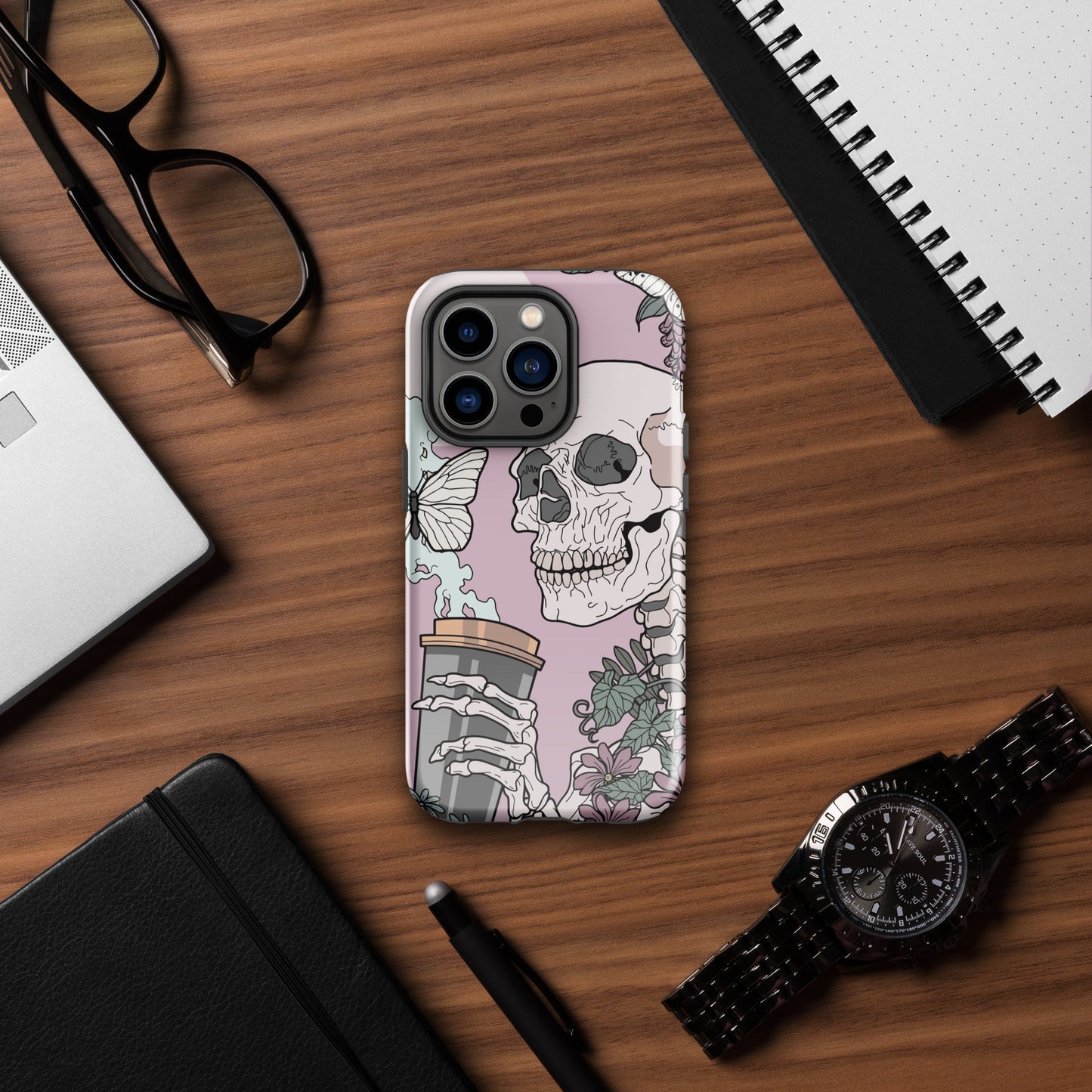 I'm Dead Without My Coffee Tough Case for iPhone®, Shockproof Phone Case, Anime Designed Phone Cases, Pocket-friendly