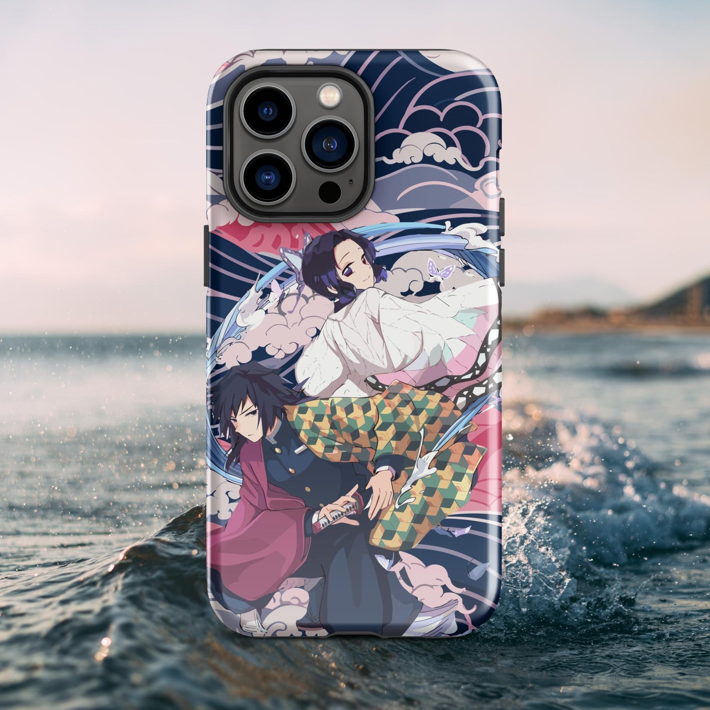 Shinobu Kocho & Giyu Tomioka Tough Case for iPhone® Shockproof Phone Case, Anime Designed Phone Cases, Pocket-friendly