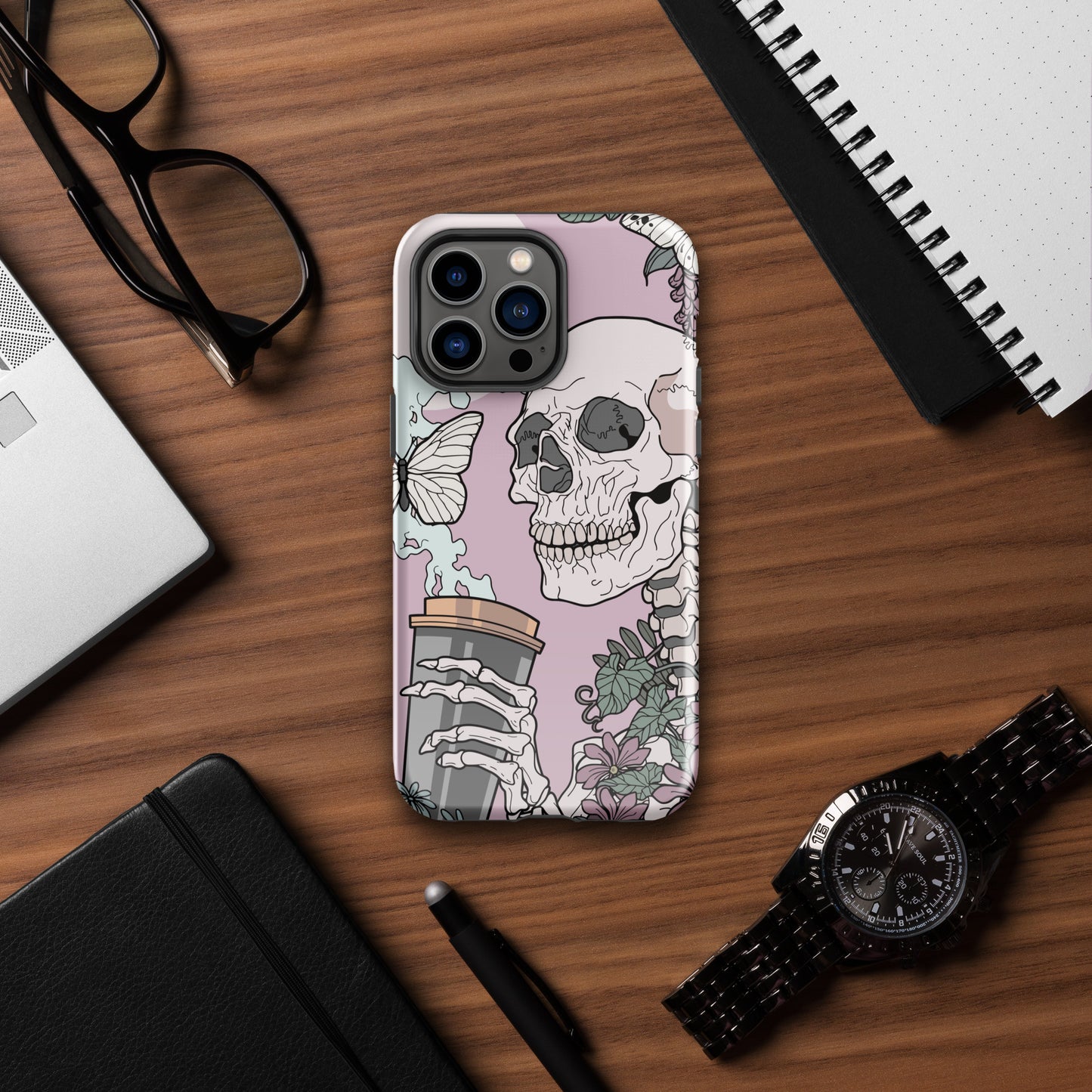 I'm Dead Without My Coffee Tough Case for iPhone®, Shockproof Phone Case, Anime Designed Phone Cases, Pocket-friendly
