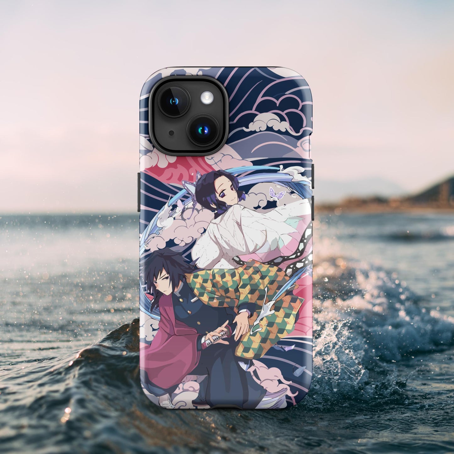 Shinobu Kocho & Giyu Tomioka Tough Case for iPhone® Shockproof Phone Case, Anime Designed Phone Cases, Pocket-friendly
