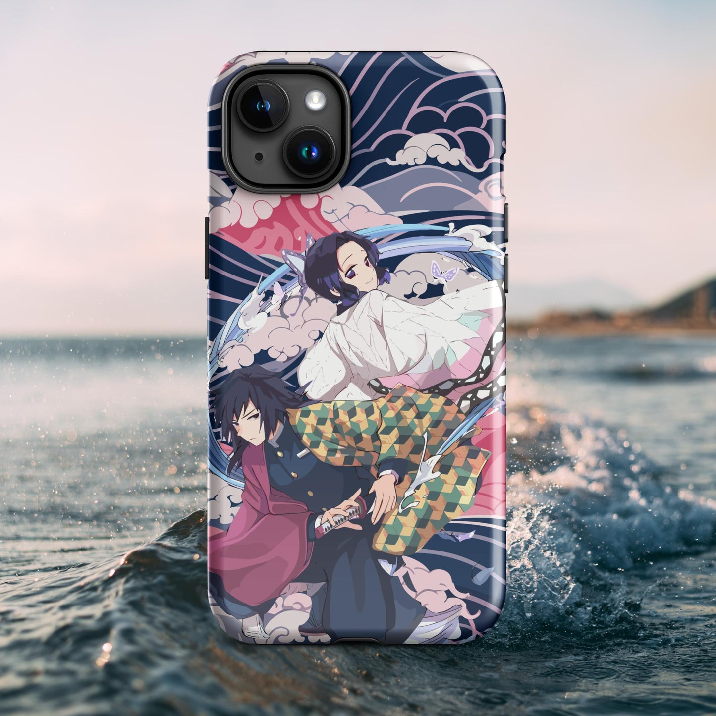 Shinobu Kocho & Giyu Tomioka Tough Case for iPhone® Shockproof Phone Case, Anime Designed Phone Cases, Pocket-friendly