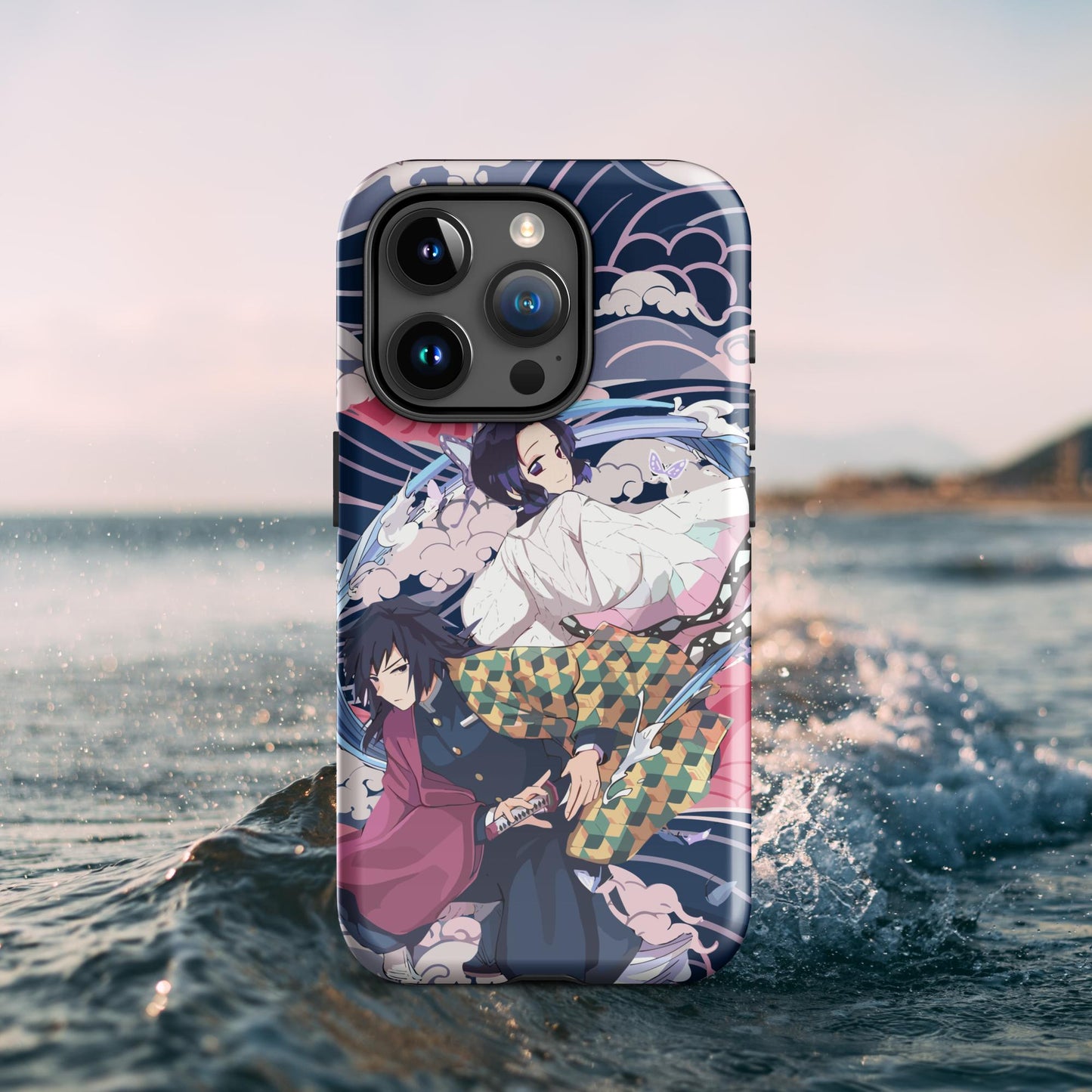 Shinobu Kocho & Giyu Tomioka Tough Case for iPhone® Shockproof Phone Case, Anime Designed Phone Cases, Pocket-friendly