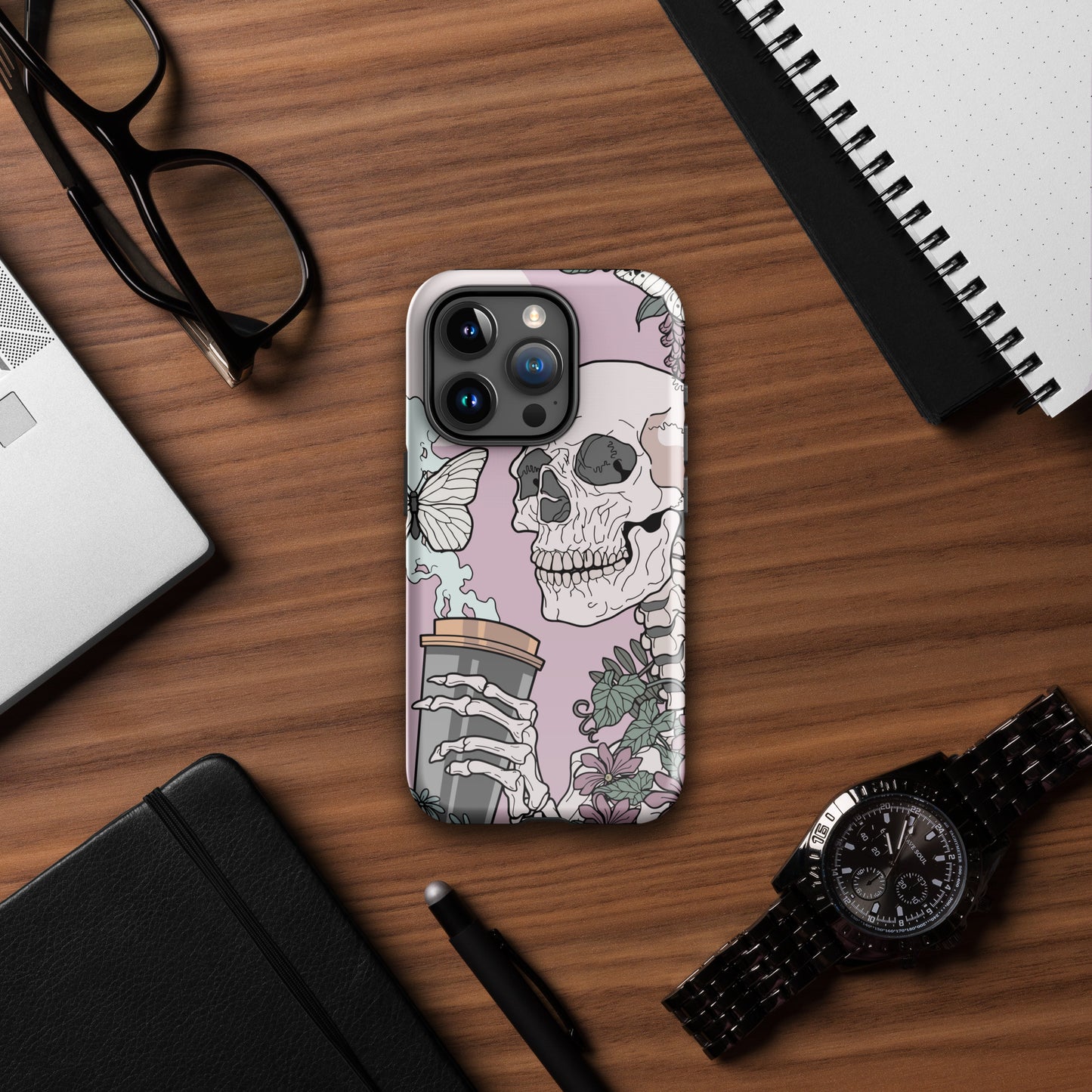 I'm Dead Without My Coffee Tough Case for iPhone®, Shockproof Phone Case, Anime Designed Phone Cases, Pocket-friendly