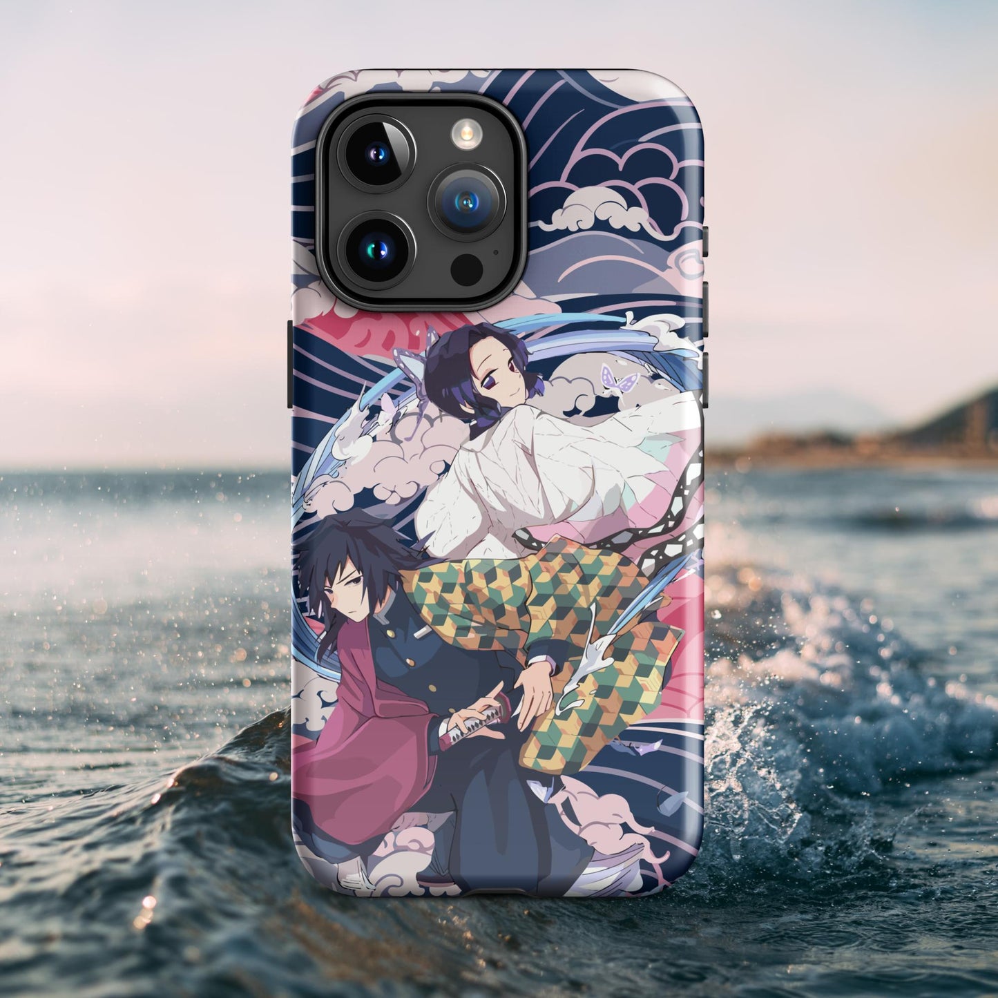 Shinobu Kocho & Giyu Tomioka Tough Case for iPhone® Shockproof Phone Case, Anime Designed Phone Cases, Pocket-friendly