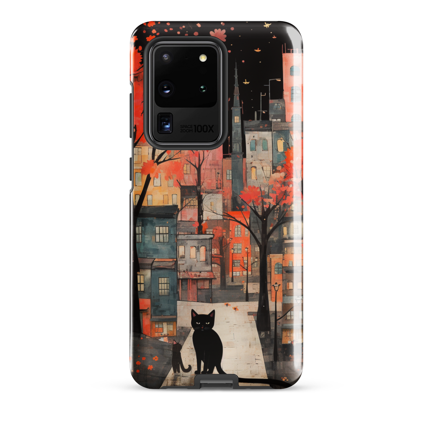 Cat In The Night Tough Case, Shockproof Phone Case,Cool Designed Phone Cases, Pocket-friendly
