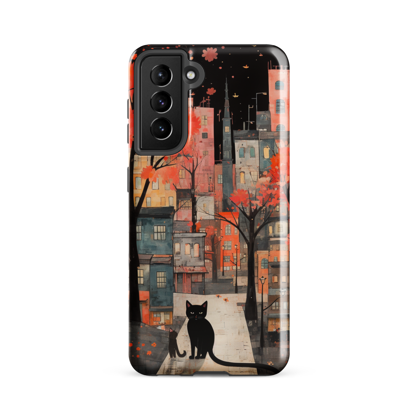 Cat In The Night Tough Case, Shockproof Phone Case,Cool Designed Phone Cases, Pocket-friendly