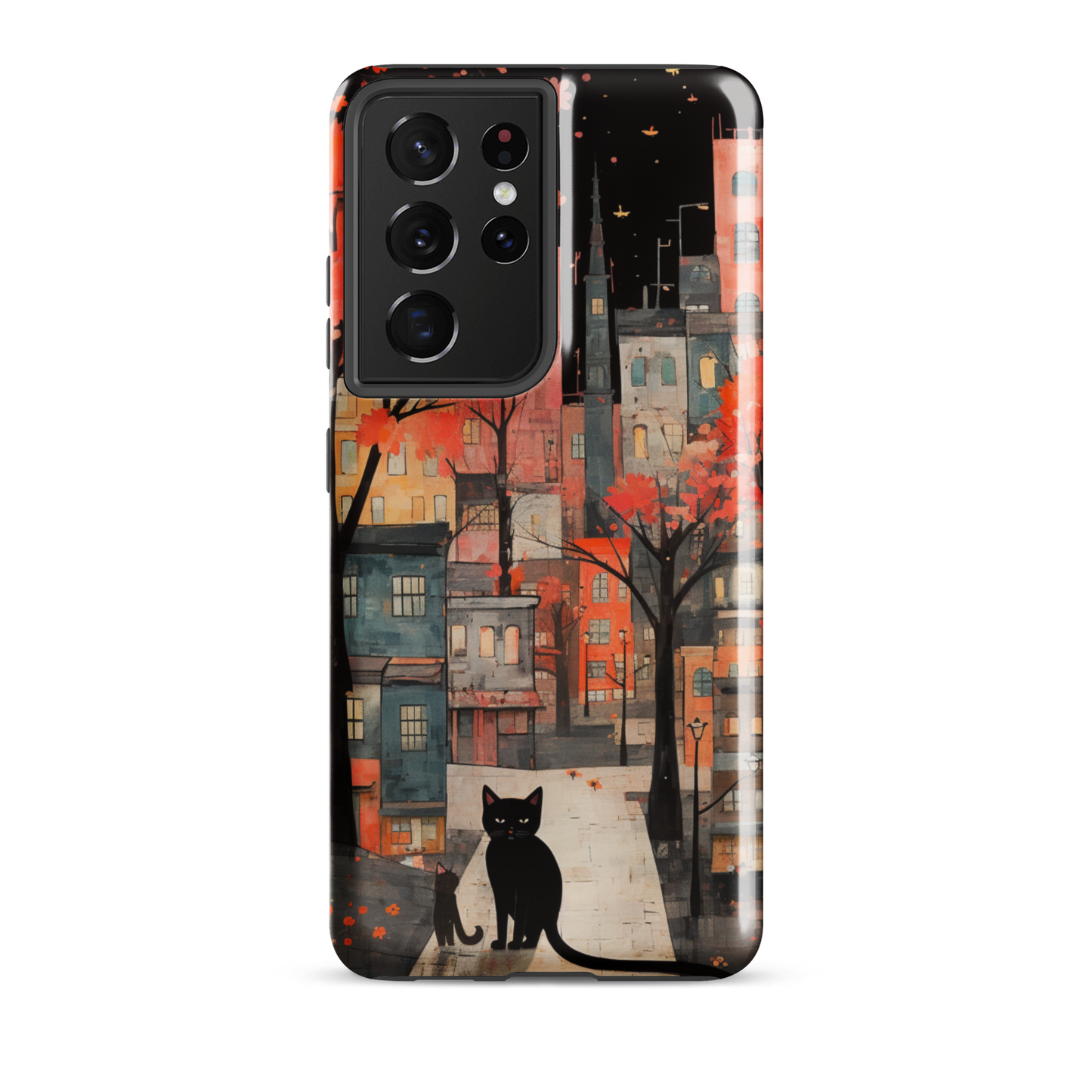 Cat In The Night Tough Case, Shockproof Phone Case,Cool Designed Phone Cases, Pocket-friendly