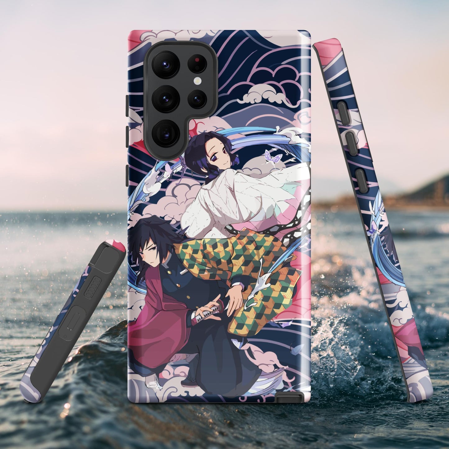 Shinobu Kocho & Giyu Tomioka Tough case for Samsung®, Shockproof Phone Case, Anime Designed Phone Cases, Pocket-friendly