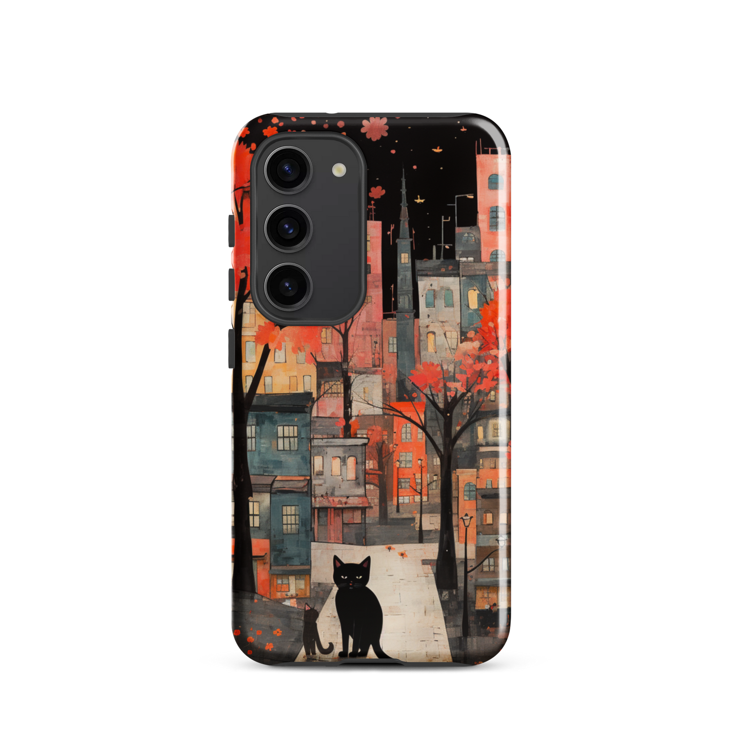 Cat In The Night Tough Case, Shockproof Phone Case,Cool Designed Phone Cases, Pocket-friendly