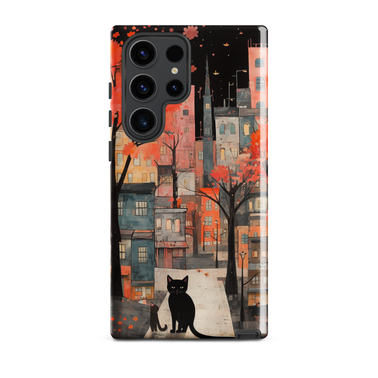 Cat In The Night Tough Case, Shockproof Phone Case,Cool Designed Phone Cases, Pocket-friendly