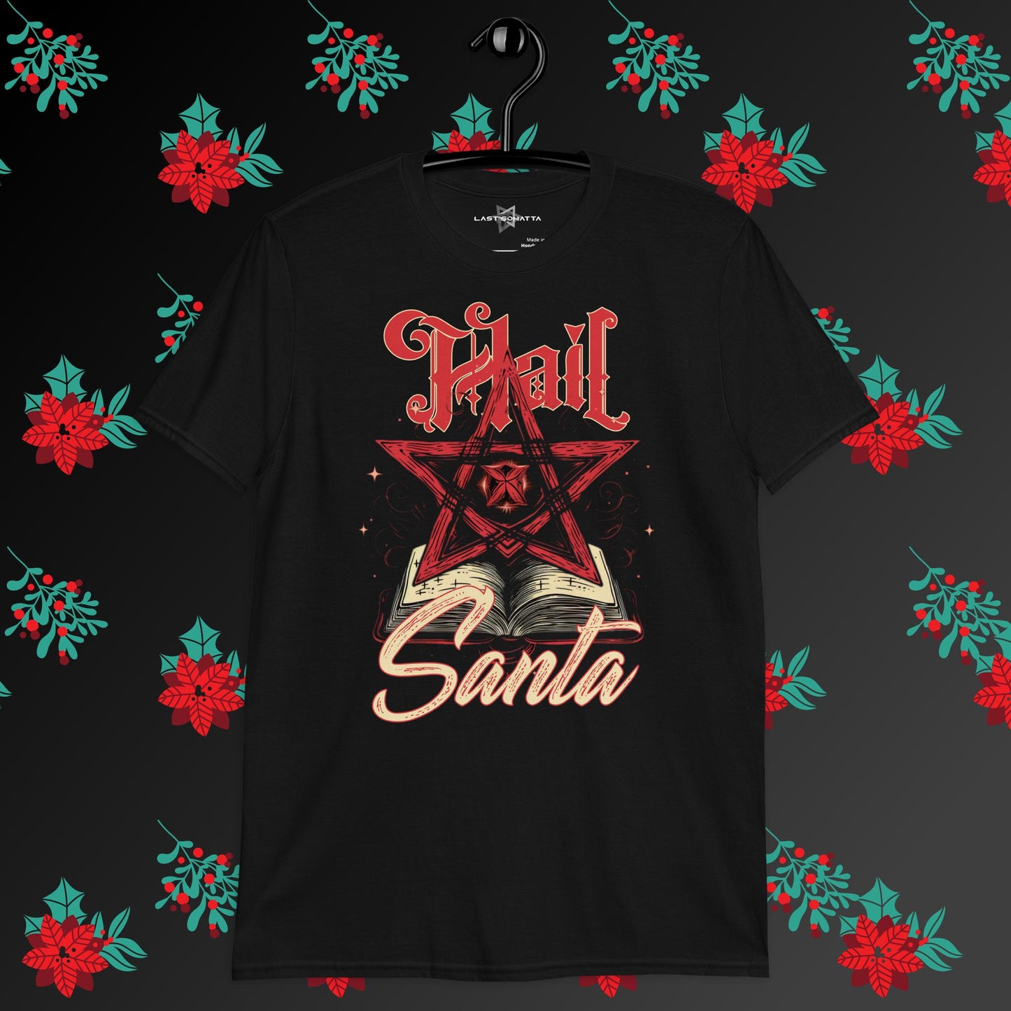Hail Santa Dark Christmas Theme Short-Sleeve Unisex T-Shirt