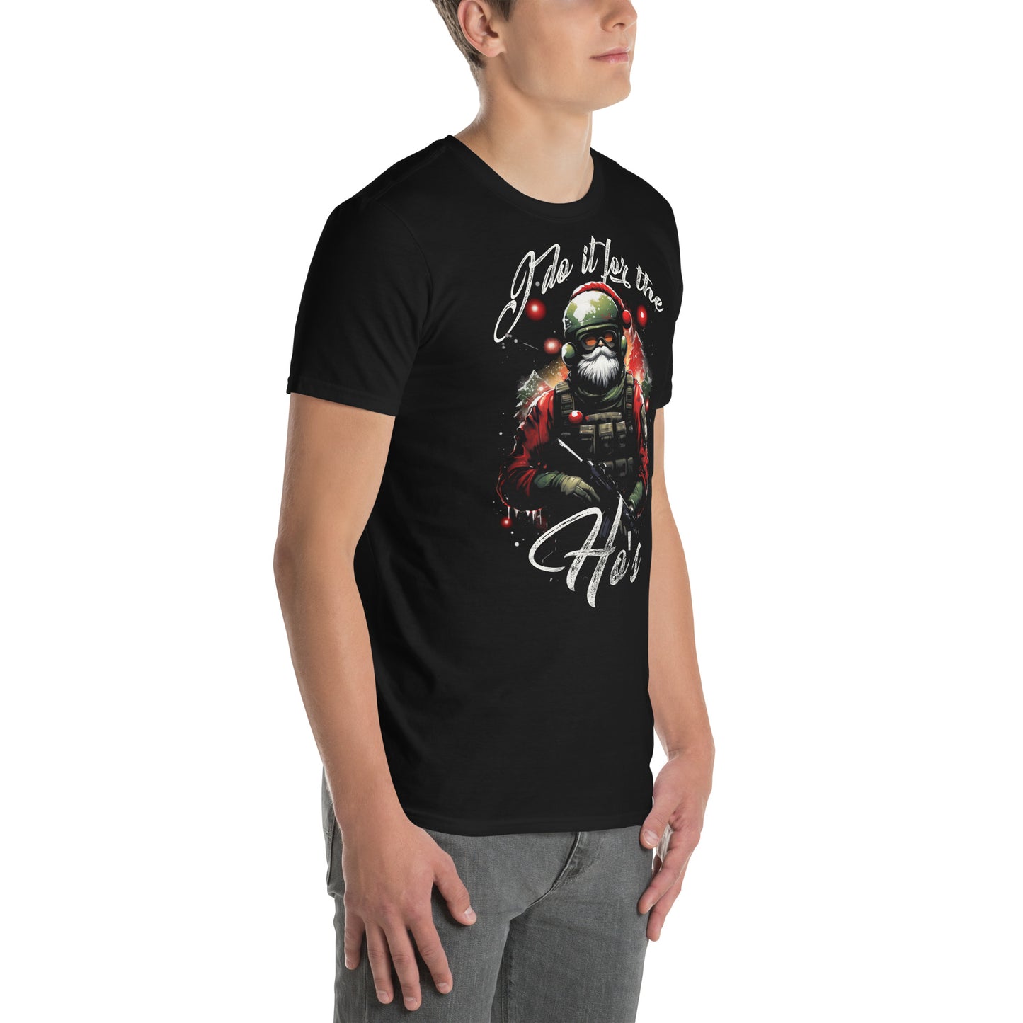 I Do It For The Ho's Call Of Duty Santa Theme Short-Sleeve Unisex T-Shirt