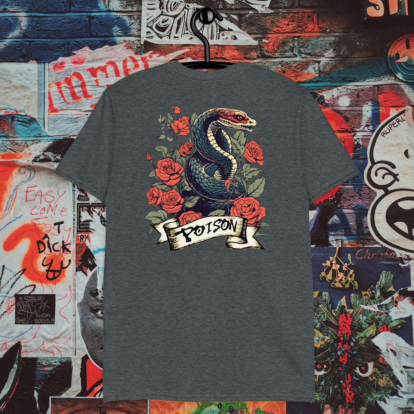 Poison Graphic T-Shirt, Premium Graphic Tees, Cool Design T Shirts, Streetwear Casual Summer Tops T-Shirt Unisex