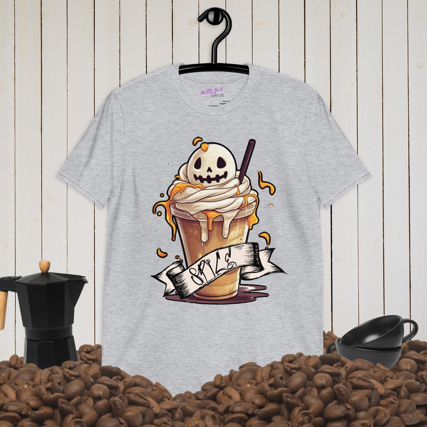 Spice Latte Graphic T-Shirt, Premium Graphic Tees, Cool Design T Shirts, Streetwear Casual Summer Tops T-Shirt Unisex