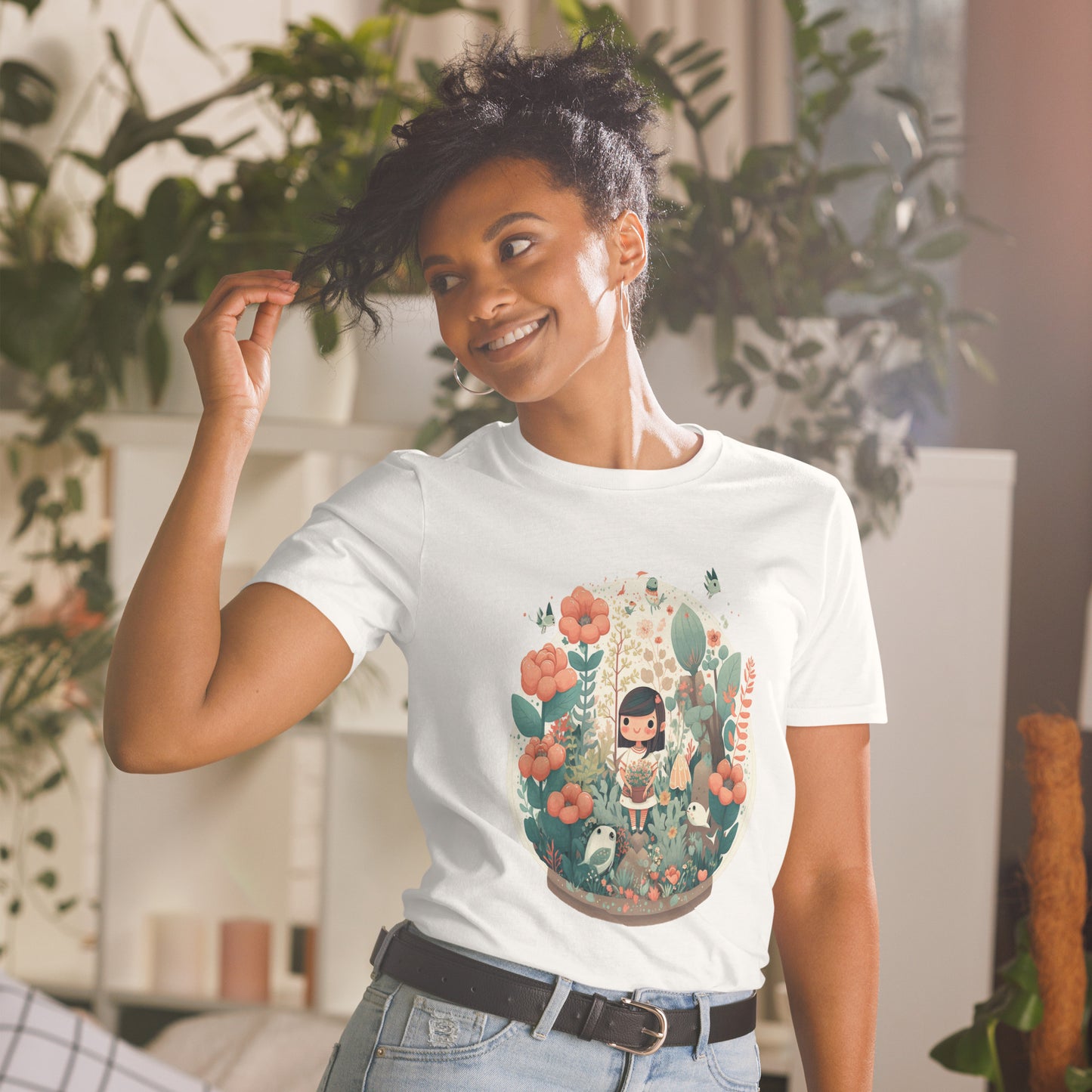 Flower Girl Graphic T-Shirt, Premium Graphic Tees, Cool Design T Shirts, Streetwear Casual Summer Tops T-Shirt Unisex