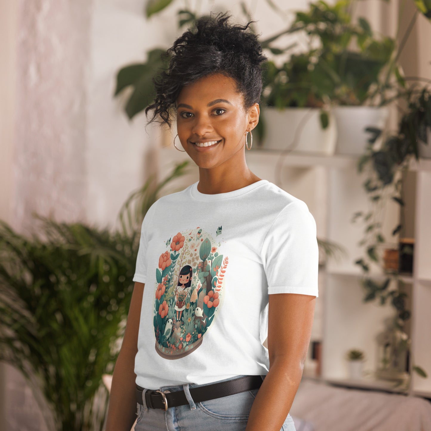 Flower Girl Graphic T-Shirt, Premium Graphic Tees, Cool Design T Shirts, Streetwear Casual Summer Tops T-Shirt Unisex