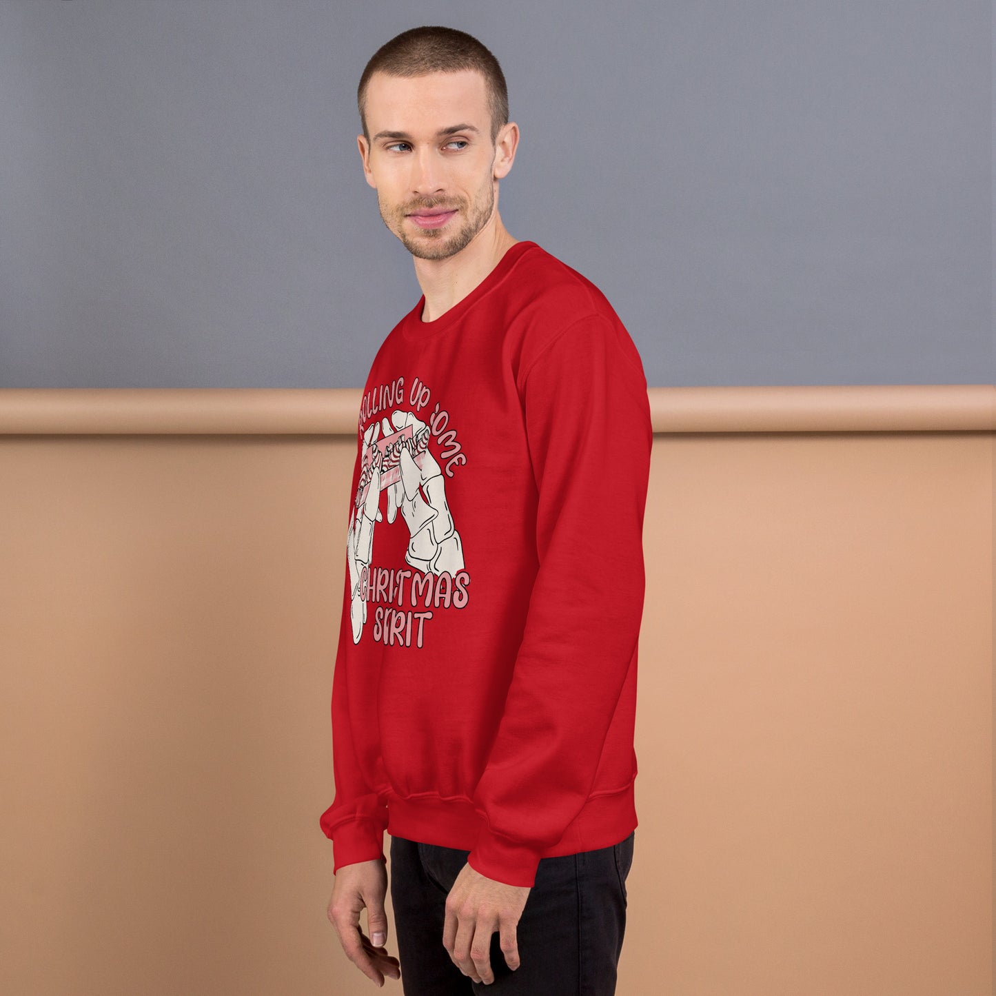 Rolling Up Some Christmas Spirit Unisex Sweatshirt