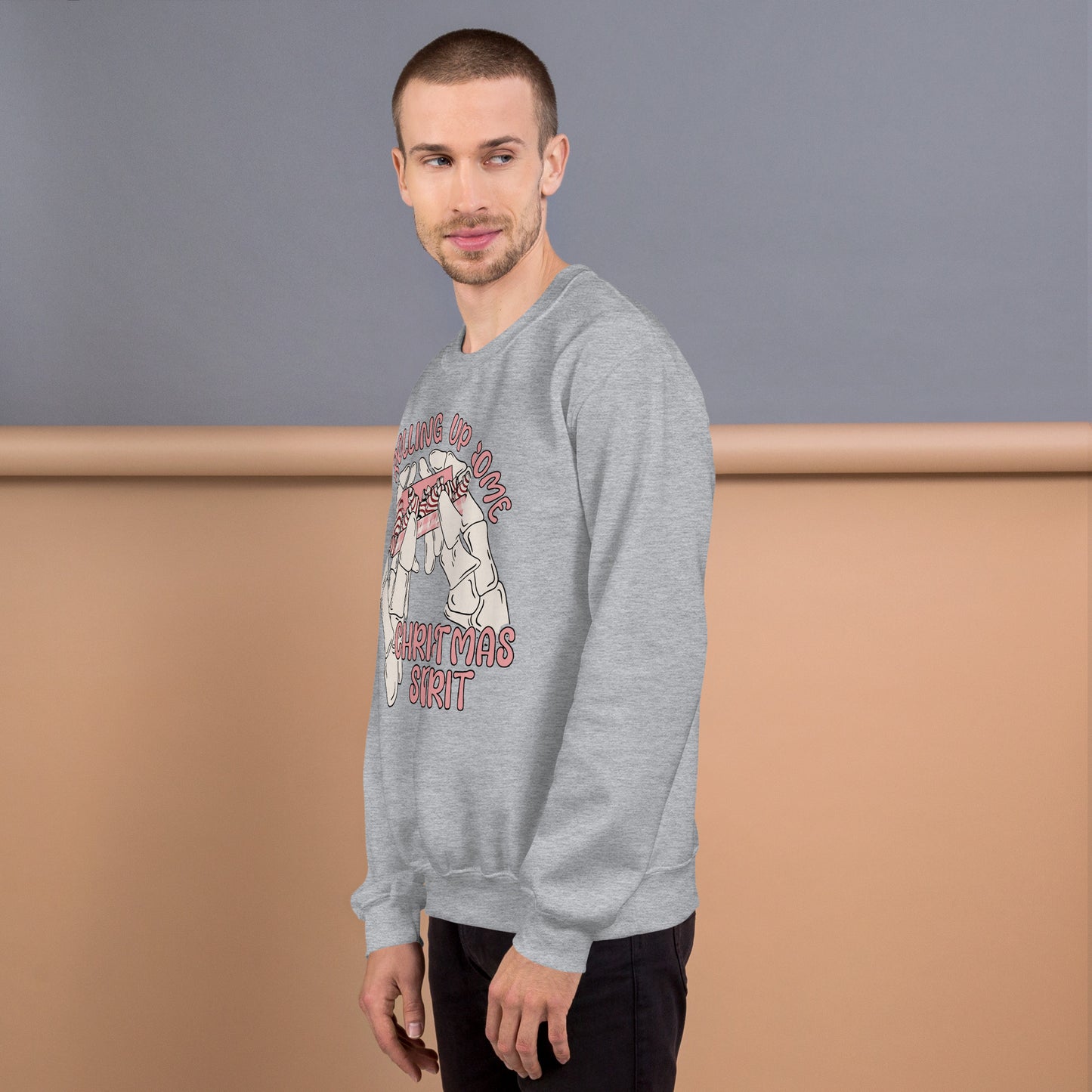 Rolling Up Some Christmas Spirit Unisex Sweatshirt