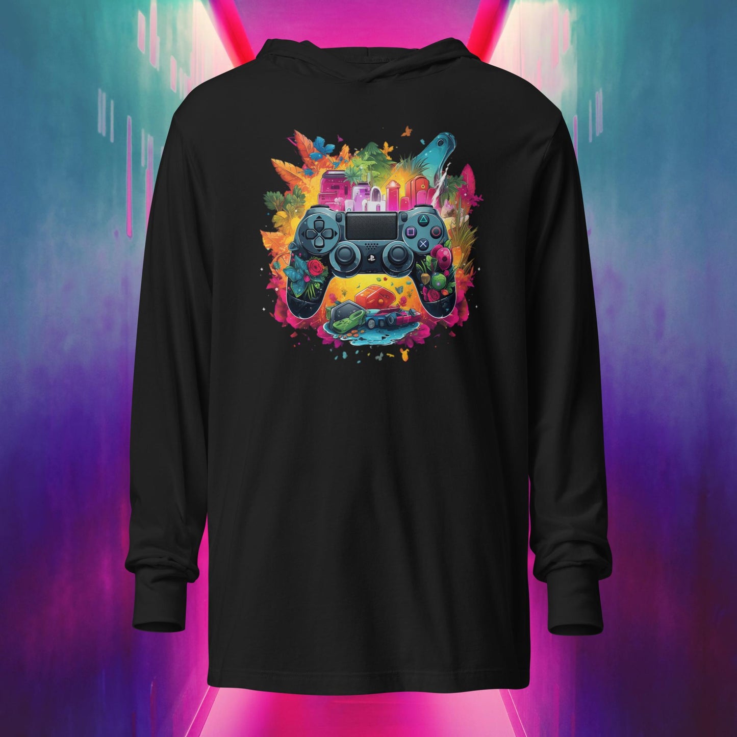 Paradise Play Hooded long-sleeve tee