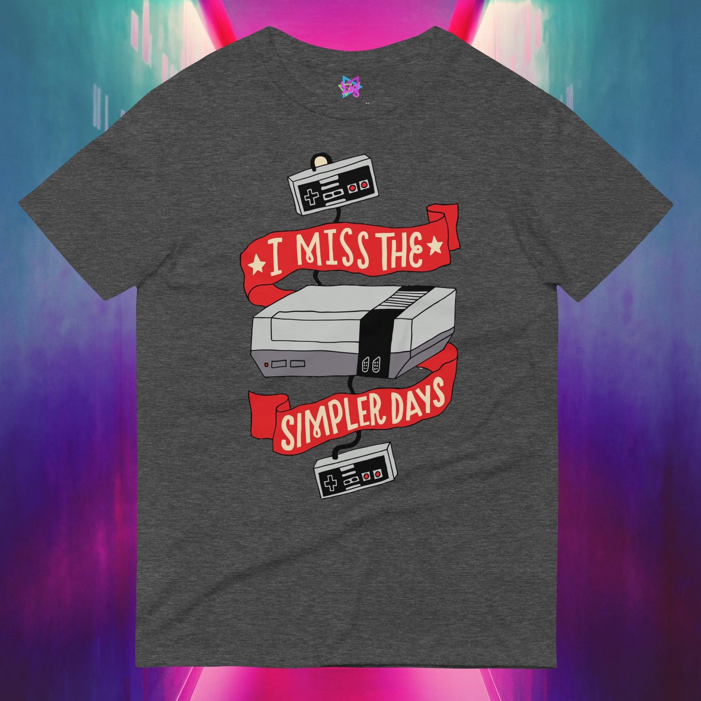 Retro Gamer Short-Sleeve T-Shirt, Graphic T-Shirt, Premium Graphic Tees, Cool Design T Shirts, Streetwear Casual Summer Tops T-Shirt Unisex
