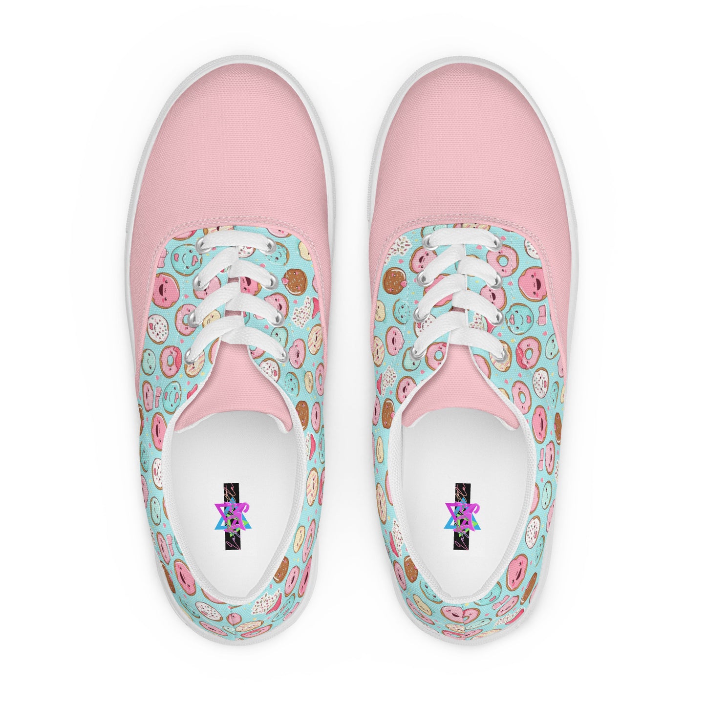 Donitas Women's Lace-Up Canvas Shoes, lassic Low-Top Lace-up Style in Durable Double-Stitched Canvas, Casual Low Top Sneakers Fashion Womens Tennis Shoes for Everyday Wear