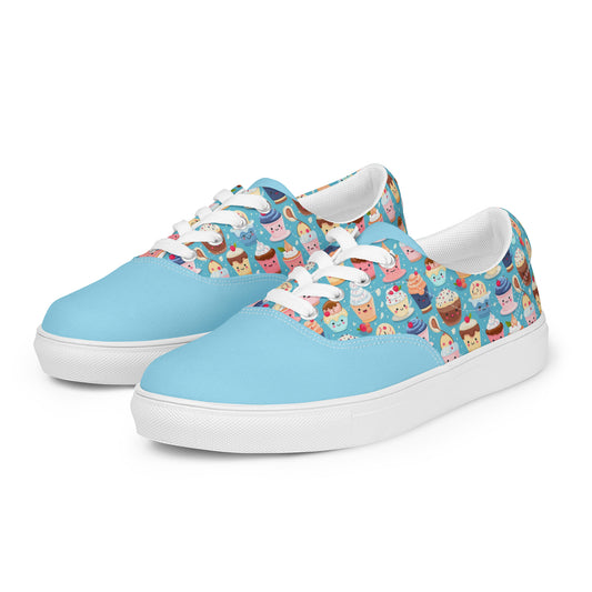 Crema Women's Lace-Up Canvas Shoes, lassic Low-Top Lace-up Style in Durable Double-Stitched Canvas, Casual Low Top Sneakers Fashion Womens Tennis Shoes for Everyday Wear