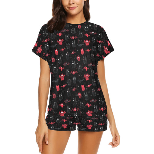 Dark and Batty Women's Short Pajama Set