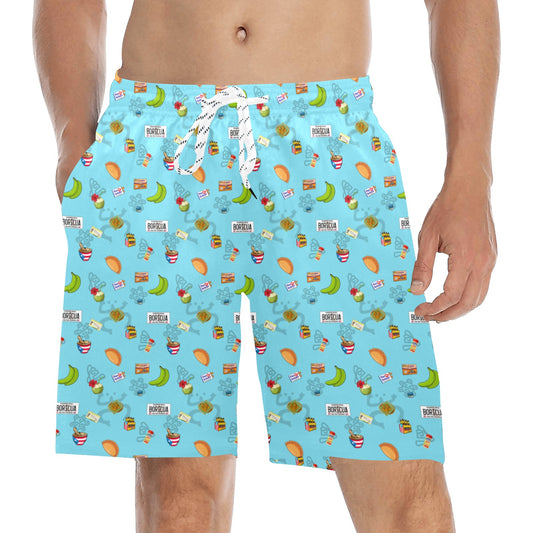 Boricua trunks Men's Mid-Length Beach Shorts (Model L51)