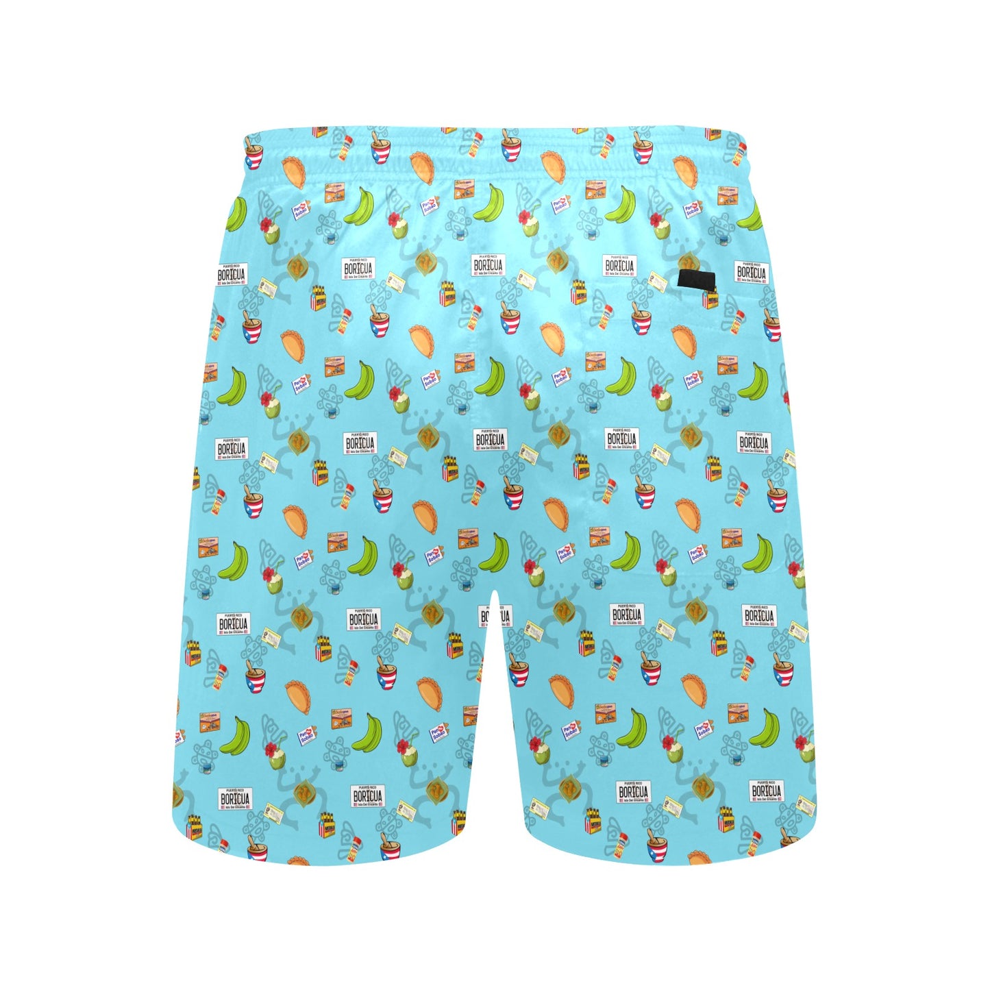 Boricua trunks Men's Mid-Length Beach Shorts (Model L51)