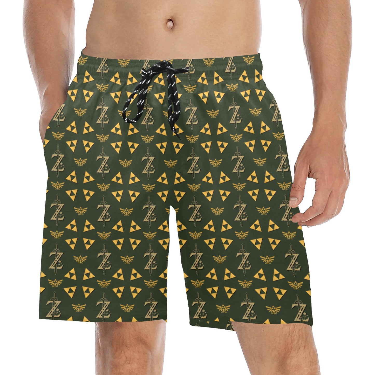 Zelda Swimming Trunks Men's Mid-Length Beach Shorts (Model L51)