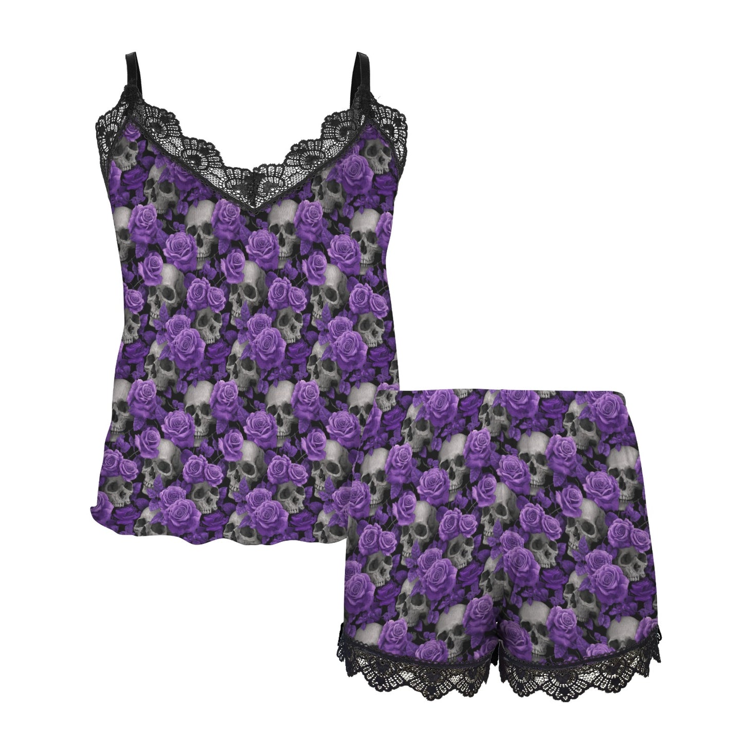 Violet  Women's Lace Camisole Pajama Set