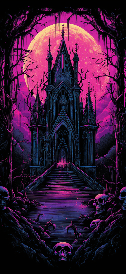 Dark Gothic Castle HD Lock Screen, Phone Wallpaper