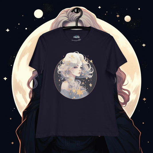 Starry Sky Women's Relaxed T-Shirt, Graphic T-Shirt, Premium Graphic Tees, Cool Design T Shirts,  Streetwear Casual Summer Tops T-Shirt Unisex