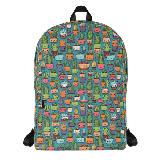 Plantitas  Medium Size Backpack, Large Inside Pocket 15" Laptop, Hidden Pocket for Wallet, School Travel