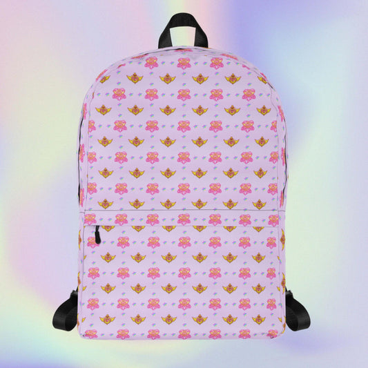 Moon Prism Medium Size Backpack, Large Inside Pocket 15" Laptop, Hidden Pocket for Wallet, School Travel