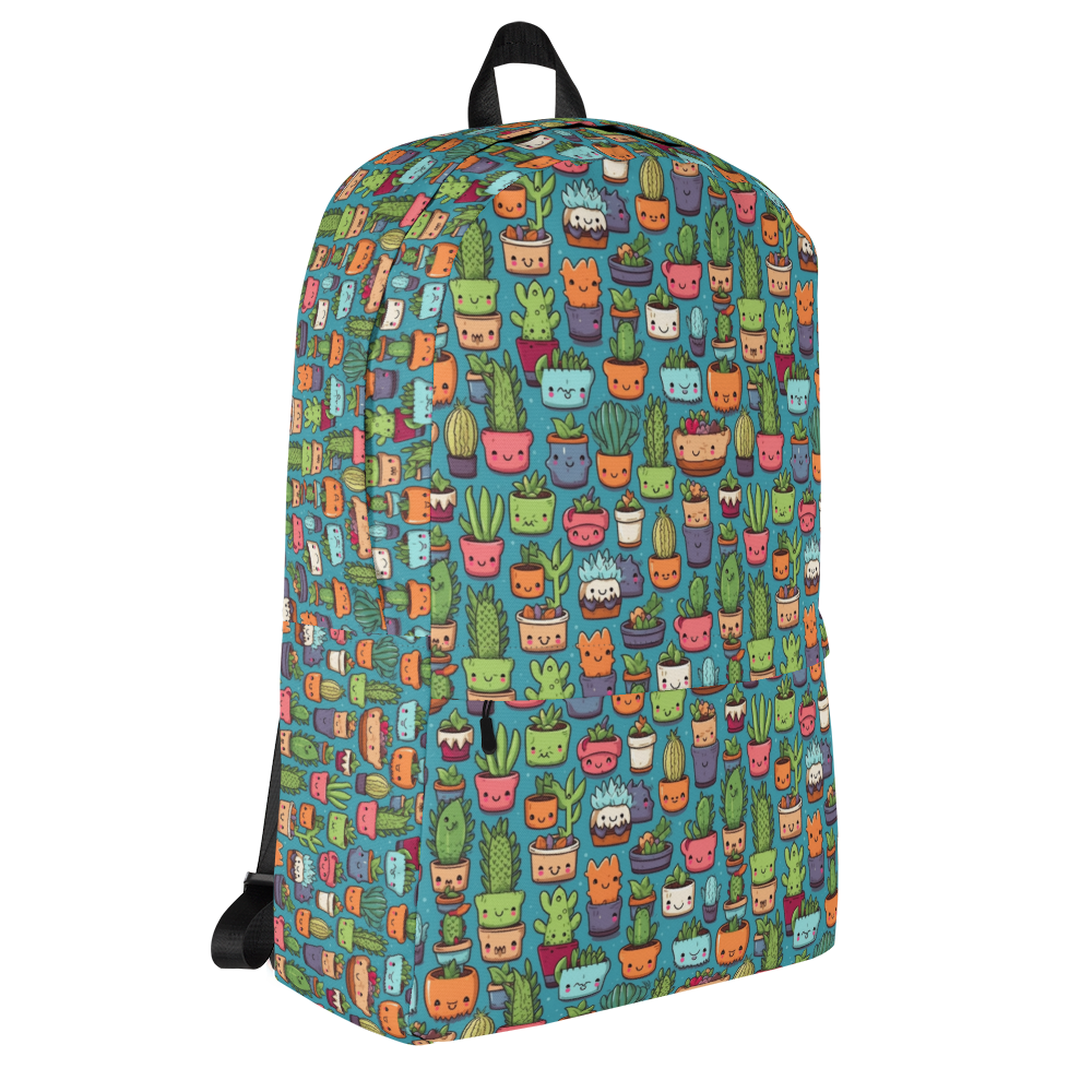 Plantitas  Medium Size Backpack, Large Inside Pocket 15" Laptop, Hidden Pocket for Wallet, School Travel