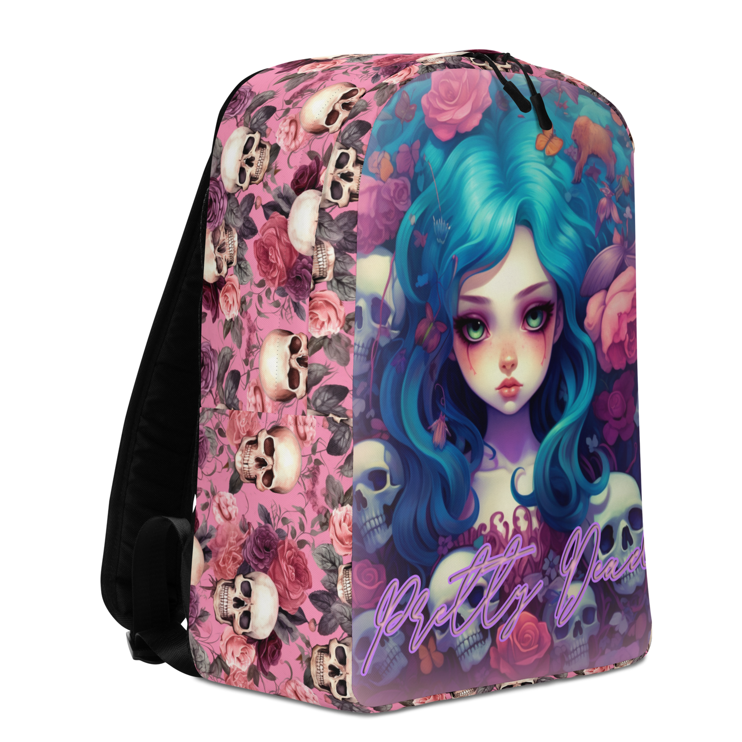Dead Flower Minimalist Backpack, Backpack with 15" inside pocket for Laptop, Hidden Pocket for Wallet, Lightweight well made
