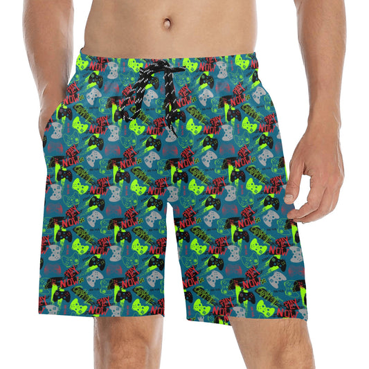 Play Now Men's Mid-Length Beach Shorts (Model L51)