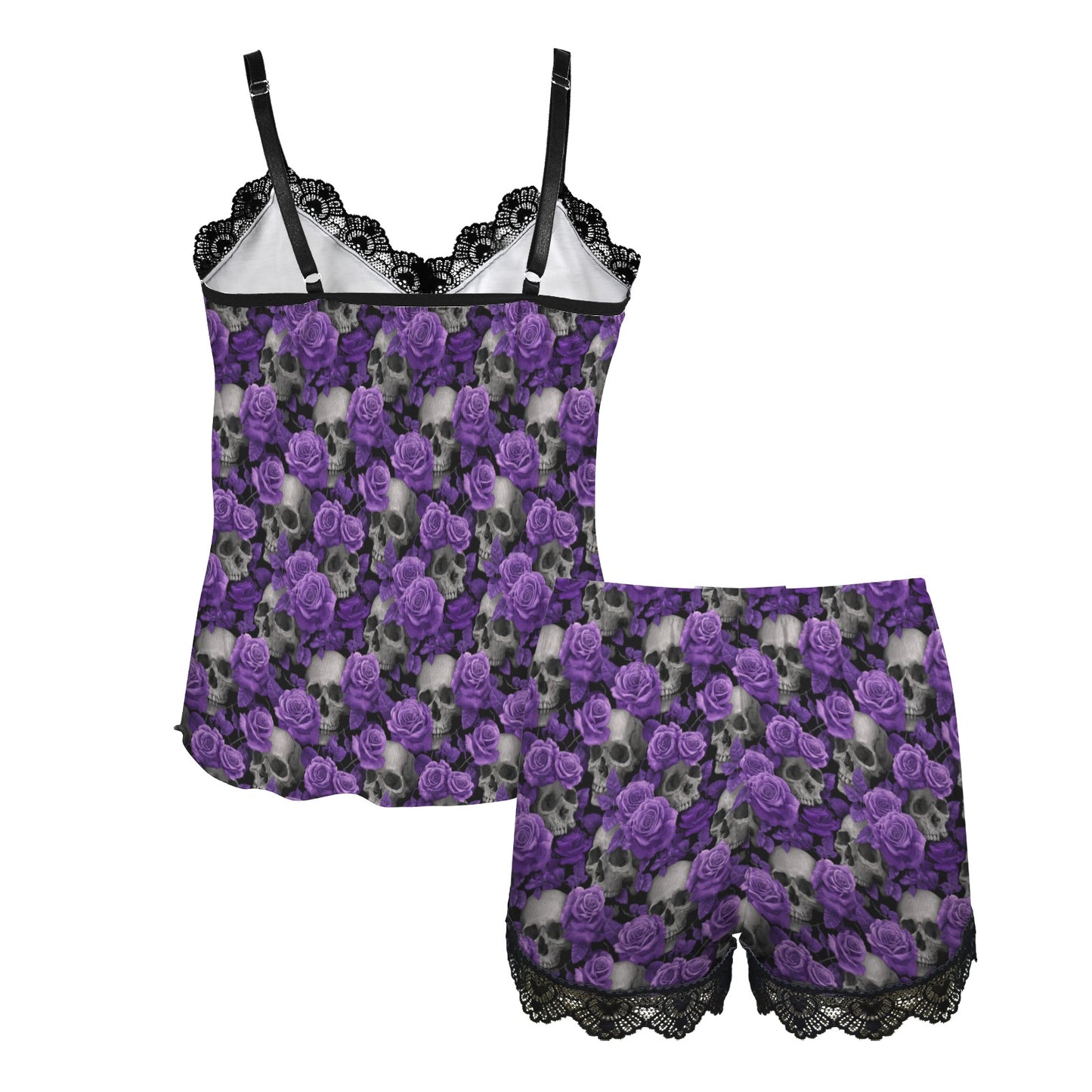 Violet  Women's Lace Camisole Pajama Set