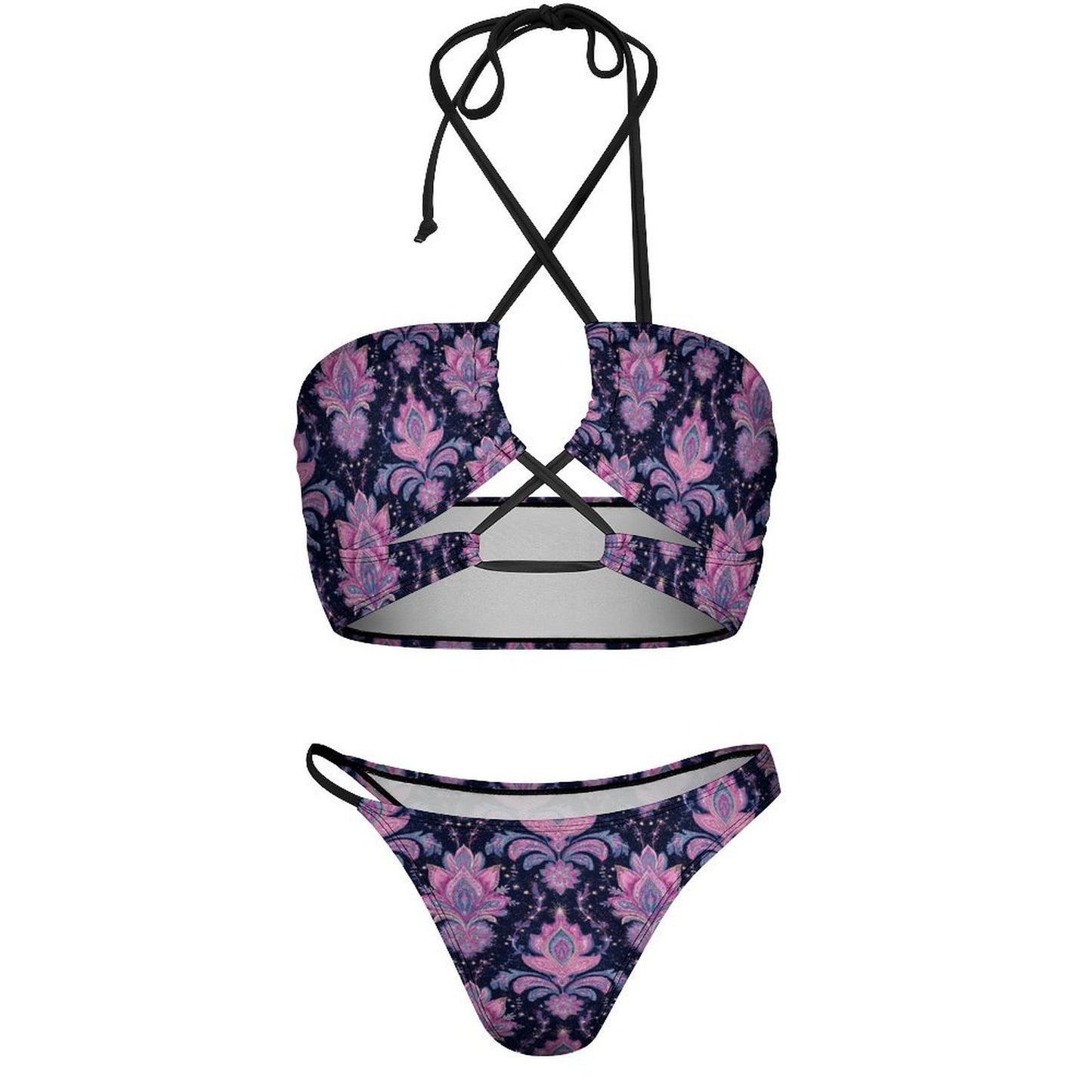 Midnight Bloom Bikini Swimsuit Bikini Swimsuit for Woman